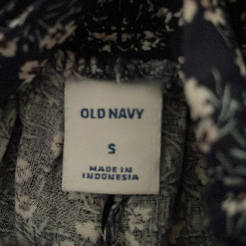 Floral blue womens romper - Picture 3 of 5